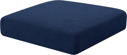 Hokway Stretch Couch Cushion Slipcovers Reversible Cushion Protector Slipcovers Sofa Cushion Protector Covers(Darkblue, Small)