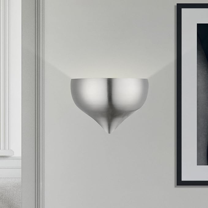 Livex Lighting, 40987-91, Amador, Half Moon Sconce, Brushed Nickel
