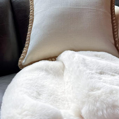 White Faux Rabbit Shaggy Fur Rug 4x6 Area Rugs for Living Room Washable Rugs Teen Room Bedroom Home Décor