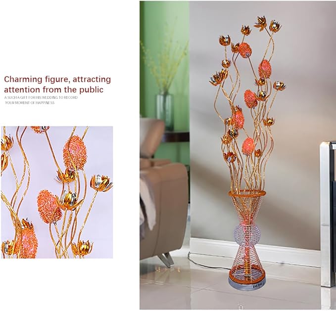 Nordic Modern Flower Floor Lamp Fashion Art Living Room Sofa Bedroom Wedding LED Originality Decorative Standing Light (Style 22)