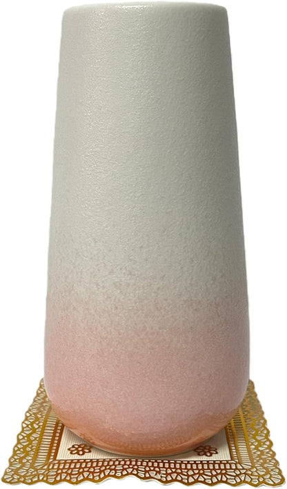 8 Inch Bud Vases for Flowers, Birthday Gifts for Women Mom, Ceramic Vase for Modern Farmhouse, Room, Home, Kitchen, Housewarming, Coffee, Table, Wedding, Shelf, Dinning, Home Decor (Gradient Pink)