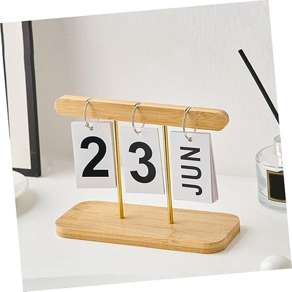 Generic Simple Perpetual Desk Calendar with Movable Blocks for Office Home and Classroom Decoration Reusable Nordic Style Table Ornament for Living and Teacher Desk