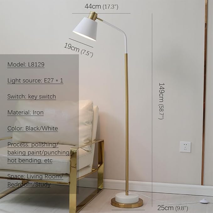 Nordic Modern Floor Lamp Fashion Luxury Family Iiving Room Bedroom Study Villa Hotel LED Creativity Decorative Standing Light (Style 6)