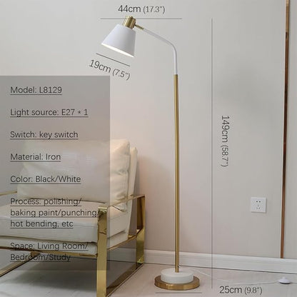 Nordic Modern Floor Lamp Fashion Luxury Family Iiving Room Bedroom Study Villa Hotel LED Creativity Decorative Standing Light (Style 6)