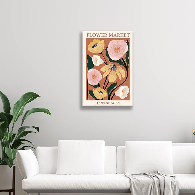 Zzuyi Flower Market Poster,Anthropologie art,Botanical Flower wall art for Living Room Bedroom Decoration-16x24