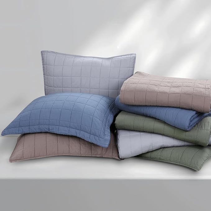 100% Cotton Quilt Sets Oversized King Size - Soft Lightweight Quilt for Bed Bedding Set for Bedroom Decor-Bedspread in Geometric Pattern with 2 Pillow Shams for All Season, 120x120 inches