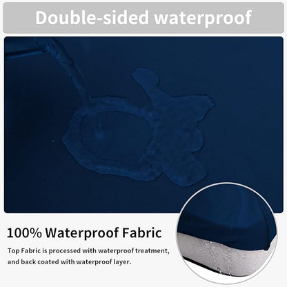 Easy-Going 100% Waterproof Oversized Sofa Seat Cushion Slipcovers Couch Cushion Cover Stretch Furniture Protector for Kids, Pets (Oversized Sofa Cushion, Navy)