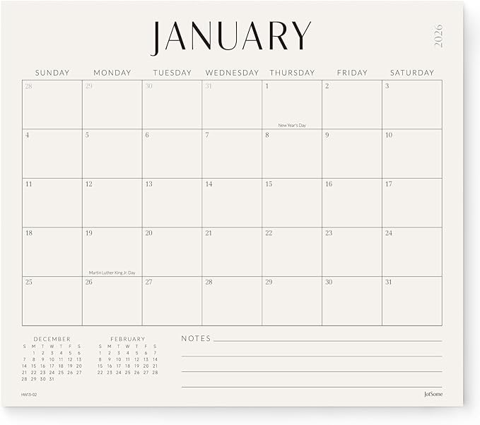 Jotsome Magnetic Calendar for Refrigerator 2026-2027, Monthly Fridge Calendar From January 2026 to June 2027 13x11 inch, Easy Planning, Gift for the Holidays or Christmas