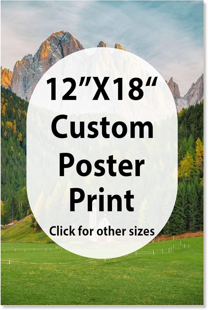 JIMUJIA Custom Canvas Art Print 12"x18" - Unframed Artwork, Personalized Wall Decor, Customizable Photo, Custom Portrait, Office, Living Room, Bedroom Wall Art(12×18in,Unframe)