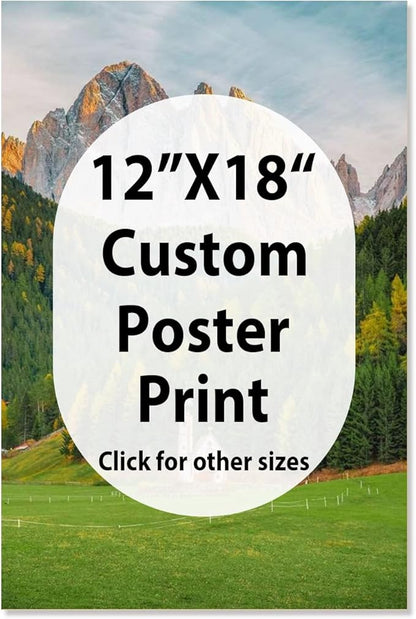 JIMUJIA Custom Canvas Art Print 12"x18" - Unframed Artwork, Personalized Wall Decor, Customizable Photo, Custom Portrait, Office, Living Room, Bedroom Wall Art(12×18in,Unframe)