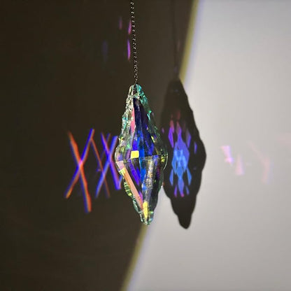 4PCS Crystal Sun Catchers Prisms for Windows Hanging Crystal Prisms Rainbow Maker Window Garden Fantasy Aesthetic Home Decor -AB Color Prism Suncatcher