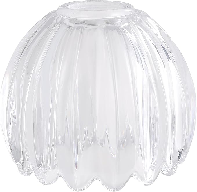 Tulip Lamp Shades Replacement, 5" Dia. * 4.25" H Clear Glass Sconce Shade Heavy and Thick for Wall Sconces Pendant Lights Ceiling Lights Chandelier,1 Pack