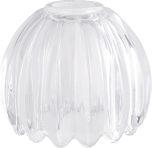 Tulip Lamp Shades Replacement, 5" Dia. * 4.25" H Clear Glass Sconce Shade Heavy and Thick for Wall Sconces Pendant Lights Ceiling Lights Chandelier,1 Pack