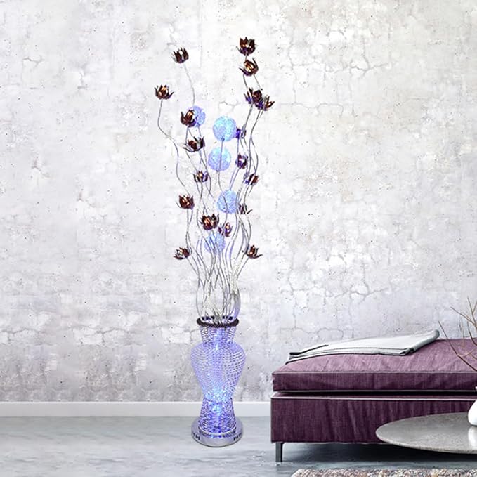 Nordic Modern Flower Floor Lamp Fashion Art Living Room Sofa Bedroom Wedding LED Originality Decorative Standing Light (Style 1)