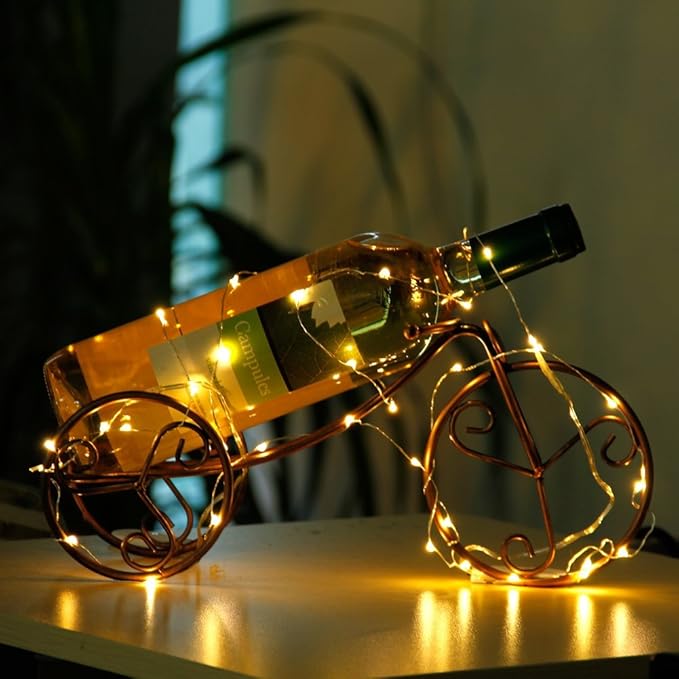 CYLAPEX 6 Pack Warm White Fairy Lights String Battery Operated Fairy Lights Firefly Lights LED Starry String Lights 7ft 20 LEDs Silvery Copper Wire for Christmas DIY Decoration Costume Wedding Party