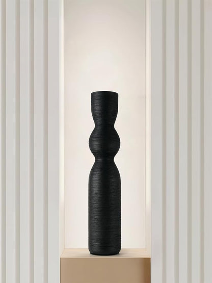 Tall Black Vase 15 Inch Tall Skinny Vases, Handmade Ceramic Flower Vase Modern Minimalist Style Decor for Living Room, Home, Office, Centerpiece,Table and Wedding Party - Black