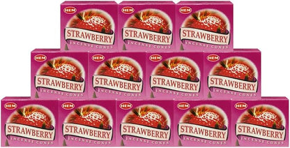 Strawberry Incense Cones and Cone Incense Burner Bundle Insence Insense Hem Incense