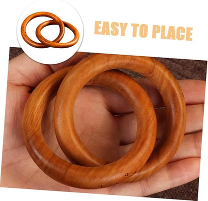 SOLUSTRE Zelkova Wood Chain Link Decor Rustic Wood Knot Ornament for Minimalist Home Art for Bedroom and Living Room Decor