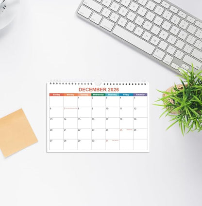 Mini Calendar 2026 - Small 2026 Calendar from January 2026 - June 2027, 18 Months Little Calendar with Premium Paper, 5.8" x 8.5", Colorful