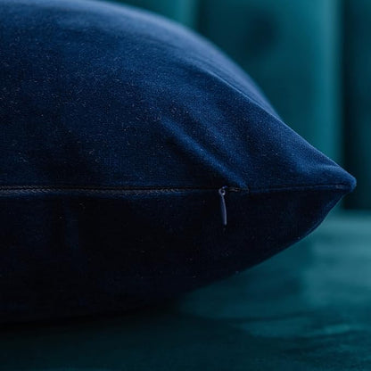 26x26 Euro Pillow Covers : 2 Pack Cozy Soft Velvet Oversized Couch Pillow Shams, Square Throw Pillow Cases for Living Room Sofa, Navy