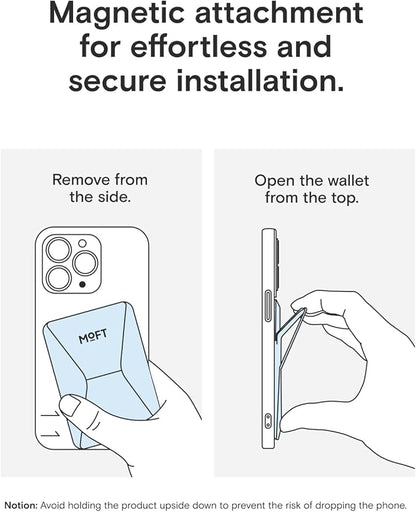 MOFT Magnetic Wallet Stand Compatible with iPhone 17/16/15/14/13/12 Series, Angle Adjustment & Magsafe Compatible MOVAS Phone Stand,Soothing Mist