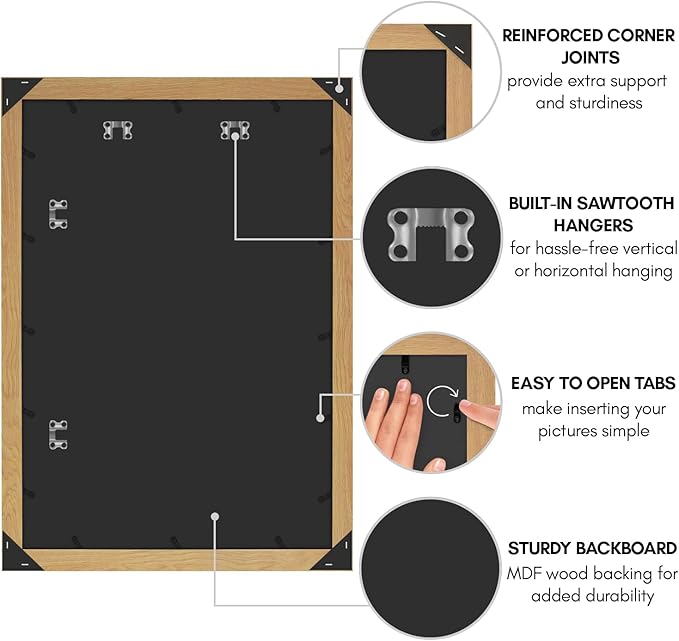 Americanflat 20x30 Poster Frame with Polished Plexiglass - Wide Picture Frames Made of Engineered Wood for Vertical or Horizontal Wall Display - Epic Collection - Pine