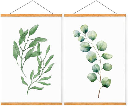 WITCOLOR Magnetic Poster Hanger Frame, Teak Magnet Poster Frame 18x24 18x12 18x18 for Posters, Paintings, Photos, Maps, Scrolls, Picture, Canvas Works and Art Prints(18",2 Pack)