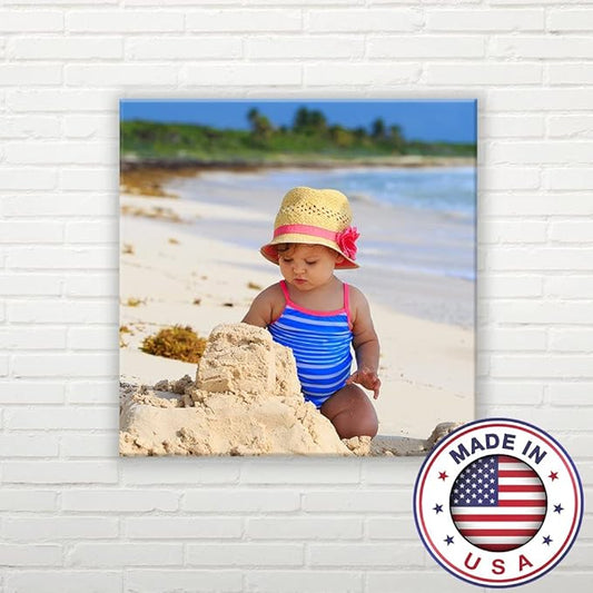 wall26 Personalized Photo to Canvas Print Wall Art - Custom Your Photo On Canvas Wall Art - Digitally Printed (12" x 12")