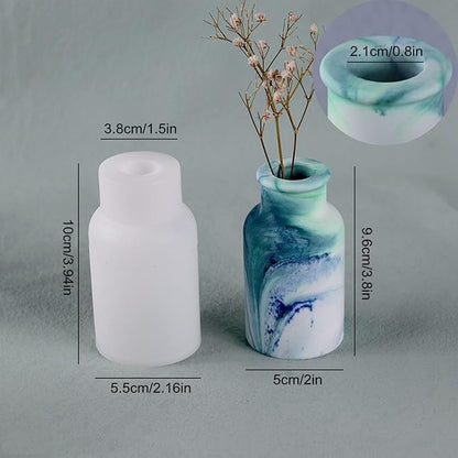 3D Round Planter Vase Silicone Mold for DIY Epoxy Resin Plaster Concrete Flower Pot Cement Clay Craft Mold Home Decor