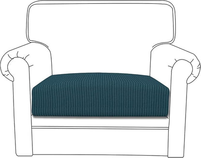 Easy-Going Stretch Chair Cushion Cover Sofa Cushion Furniture Protector Sofa Seat Sofa Slipcover Sofa Cover Soft Flexibility with Elastic Bottom(Chair Cushion, Deep Teal)