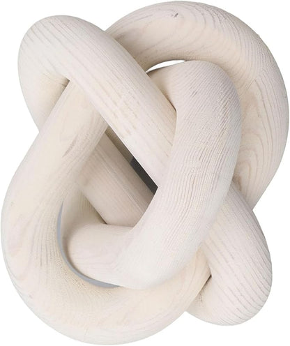 FILFEEL Decorative Wood Chain Link for Home & Coffee Shop - Rustic for Living Room and Bedroom (White)