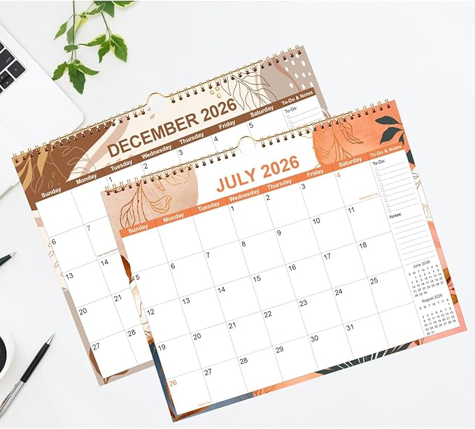 2026 Calendar - Wall Calendar 2026 from January 2026 - December 2026, 12 Months Calendars with Thick Paper, 11" x 14.5", Gold Leaf