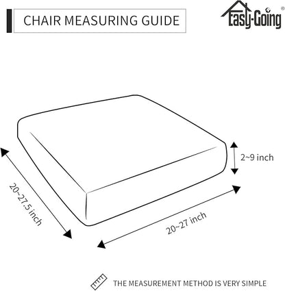 Easy-Going 100% Waterproof Chair Sofa Seat Cushion Slipcovers Couch Cushion Cover Stretch Furniture Protector for Kids, Pets (Chair Cushion, Light Gray)
