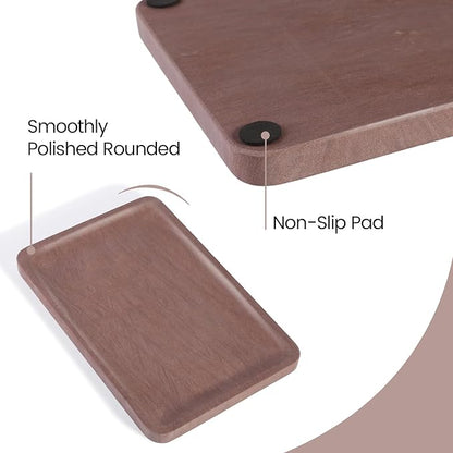 Marble Vanity Tray, 11.8in Sandstone Bathroom Kitchen Tray for Countertop, Decorative Dresser Organizer, Perfume Storage, Jewelry Holder, Brown Stone Gift for Man