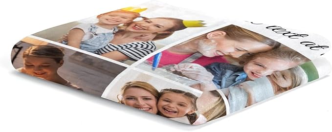 Personalized Gifts for Mom from Daughter Custom Blankets with Photos and Text Multiple Colors Sizes Soft Flannel Gifts for Women Birthday Gifts for Mom