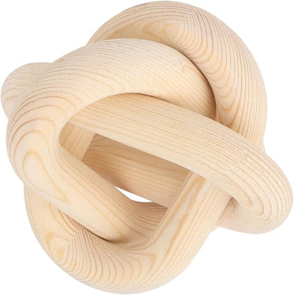 Pongnas Decorative Wood Chain Links for Home Dcor - Rustic Links for Living Room, Coffee Shop & More in Elegant (Light Brown)