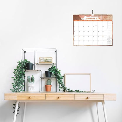 2026 Calendar - Calendar 2026 12 Month Planner from January 2026 to December 2026, Monthly Planner 2026 with Thick Paper, 11" x 14.5", Gold Leaf