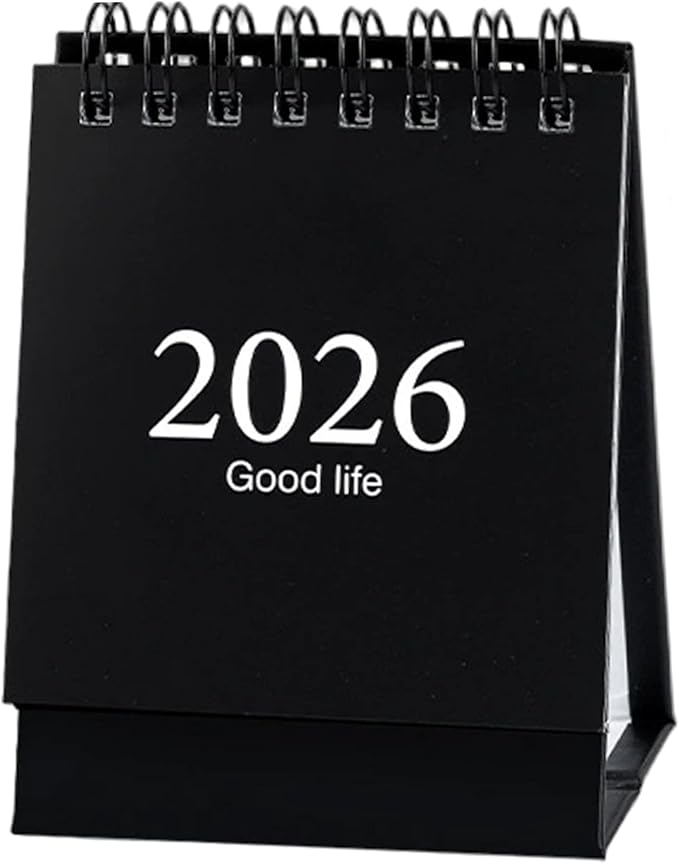 Flip Calendar for Desk 2026, 4-Inch Mini Desk Calendar with Stand for Office Planning and Date TrackingHome Decor