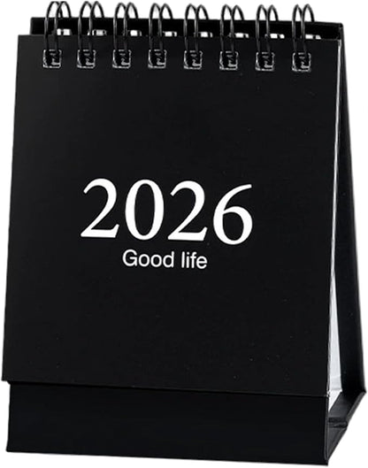 Flip Calendar for Desk 2026, 4-Inch Mini Desk Calendar with Stand for Office Planning and Date TrackingHome Decor