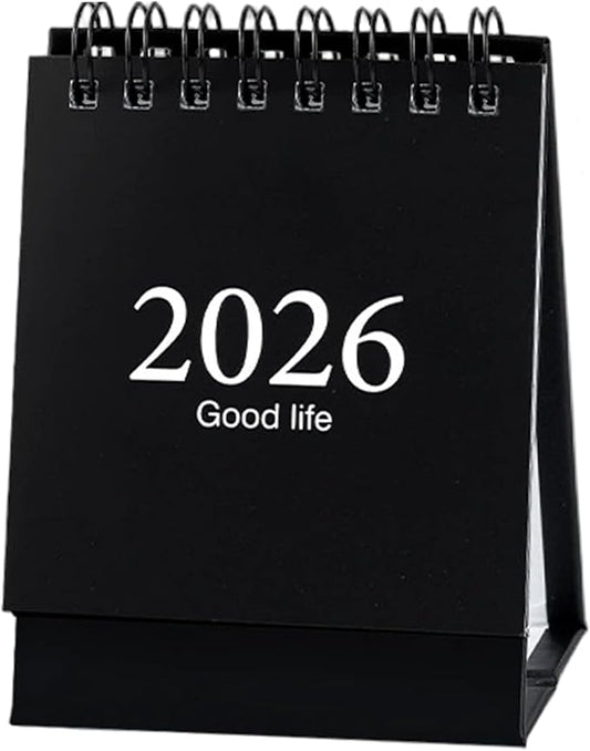 Flip Calendar for Desk 2026, 4-Inch Mini Desk Calendar with Stand for Office Planning and Date TrackingHome Decor