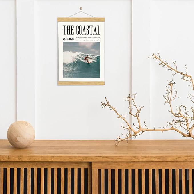 YGSDZY The Coastal Canvas Poster, Trendy Surfer Girl Poster, Outdoorsy Wall Art, Beach House Decor, Aesthetic Ocean Hanging Posters, Surfing Lover Room Decors, Gift for Her, 11.8 * 15.7