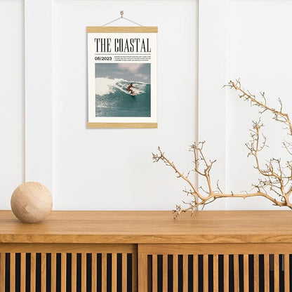 YGSDZY The Coastal Canvas Poster, Trendy Surfer Girl Poster, Outdoorsy Wall Art, Beach House Decor, Aesthetic Ocean Hanging Posters, Surfing Lover Room Decors, Gift for Her, 11.8 * 15.7