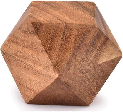 NIRMAN Acacia Wood Decorative Wood Ball for Centerpiece or Individual Use Ideal for Use in Living, Dining Room, Coffee Table Centerpiece Home Décor (3" x 3" x 3"), (Set of 3)