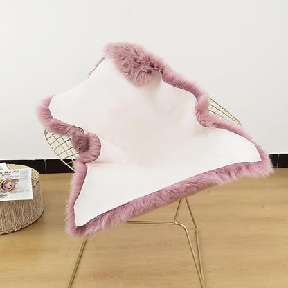 LLB Genuine Sheepskin Area Rug Wool Rug Fur Carpet Fluffy Shaggy Fur Rug for Living Room Kids Bedroom Real Sheepskin Throw Lambskin Rugs Sofa Mat Chair Seat Covers (Light Pink, 2 x 3 ft Sheepskin)