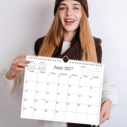 2026 Calendar - 18 Months Calendar 2026 from January 2026 to June 2027, Wall Calendar 2026 with Thick Paper for Home/Office/School, 8.5" x 11", Black
