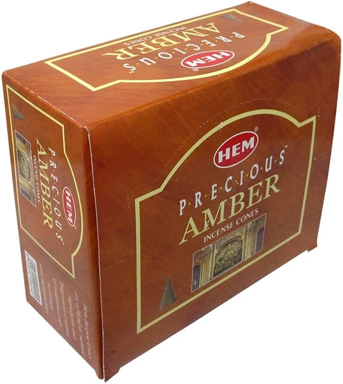 TRUMIRI Precious Amber Incense Cones & Cone Incense Burner Bundle: 120pcs (12 Sets of 10pcs)