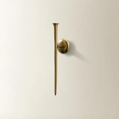 Z Gallerie One Piece Aspar Wall Sconce, Modern Candle Holder with Elegant Hook Design, Versatile Decorative Lighting for Indoor Wall Decor and Ambiance Setting, Gold (Candle Not Included)