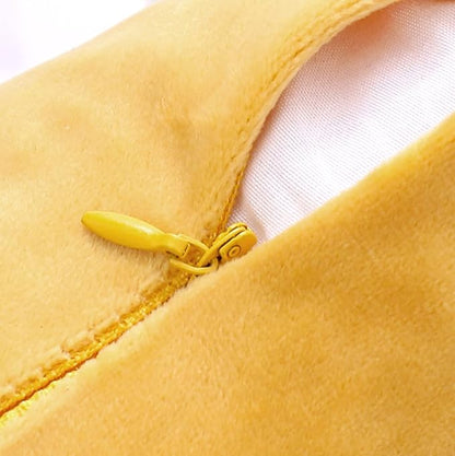 NiNi ALL Decorative Throw Pillow Covers Velvet Soft for Couch Sofa Bedroom Living Room Outdoor Pack of 2 18x18 Inch Yellow
