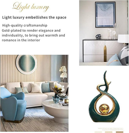 Norrclp Home Decor Modern Abstract Art Ceramic Statue Table Decorations for Dining Room Living Room Office Centerpiece