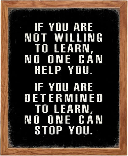 Motivational Wall Art FRAMED - Office Wall Art & Decor Motivational poster - Positive Quotes Decor - Encouragement Gifts - Positive Sayings for Decoration - Entrepreneur Picture Inspirational Quotes